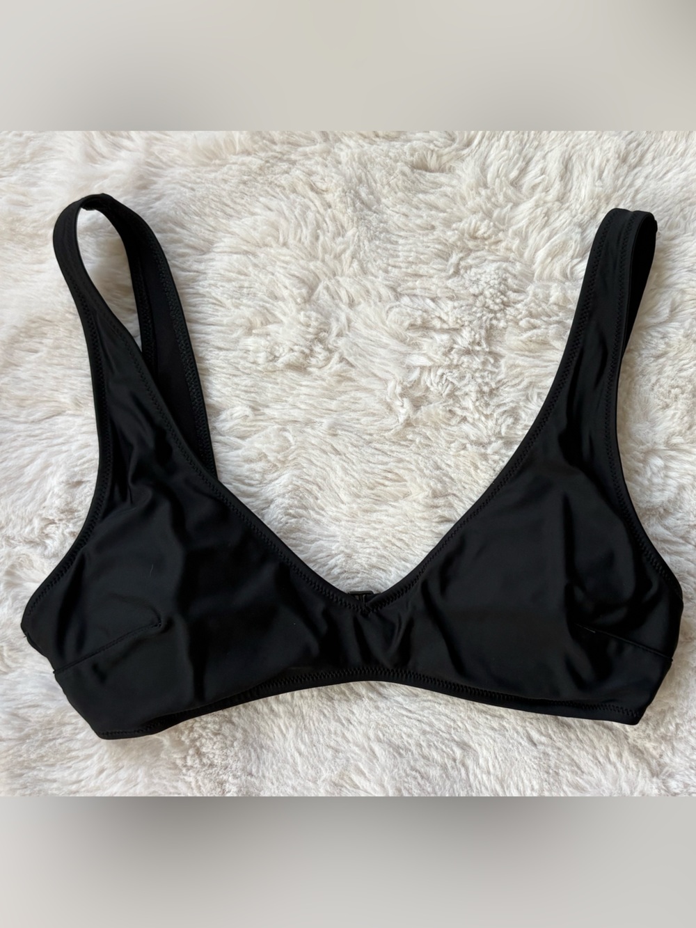 Aerie Everyday Black Scoop Bikini Top